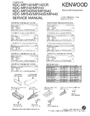 Сервисная инструкция Kenwood KDC-MP142, KDC-MP242, KDC-MP243, KDC-MP343, KDC-MP443, KDC-MP3043 ― Manual-Shop.ru