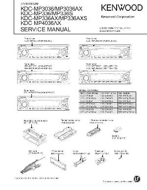 Сервисная инструкция Kenwood KDC-MP3036, KDC-MP336, KDC-MP4036 ― Manual-Shop.ru