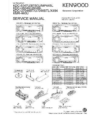 Сервисная инструкция Kenwood KDC-MP445U, KDC-5047U, KDC-BT50U, KDC-MP445U, KDC-U6046, KDC-U7046BT, KDC-X494, KMR-440U ― Manual-Shop.ru