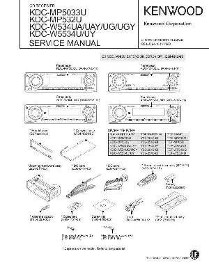 Сервисная инструкция Kenwood KDC-MP532U, KDC-MP5033U, KDC-W534U, KDC-W5534U ― Manual-Shop.ru