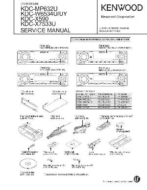 Service manual Kenwood KDC-MP632U, KDC-W6534U, KDC-X590, KDC-X7533U ― Manual-Shop.ru