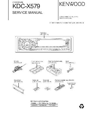 Сервисная инструкция Kenwood KDC-X579 ― Manual-Shop.ru