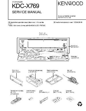 Сервисная инструкция Kenwood KDC-X769 ― Manual-Shop.ru