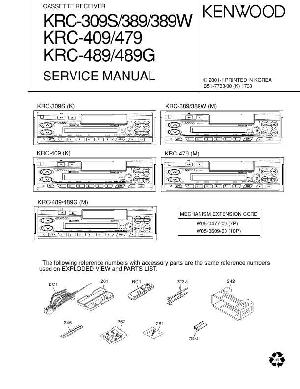 Сервисная инструкция Kenwood KRC-309S, KRC-389, KRC-389W, KRC-409, KRC-479, KRC-489G ― Manual-Shop.ru