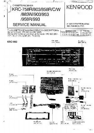 Сервисная инструкция Kenwood KRC-758R, KRC-803, KRC-858R, KRC-883W, KRC-903, KRC-953, KRC-958R, KRC-993 ― Manual-Shop.ru