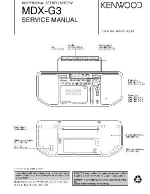 Service manual Kenwood MDX-G3 ― Manual-Shop.ru