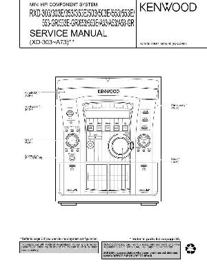 Сервисная инструкция Kenwood RXD-303, RXD-353, RXD-503, RXD-553, RXD-653, RXD-A33, RXD-A53 (XD-303, XD-A73) ― Manual-Shop.ru