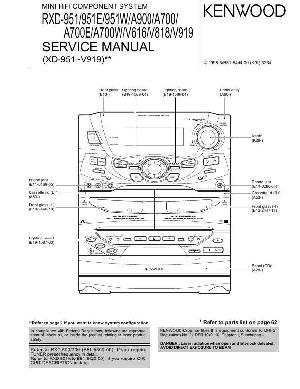Service manual Kenwood RXD-951, RXD-A900, RXD-A700, RXD-V616, RXD-V818, RXD-V919 ― Manual-Shop.ru