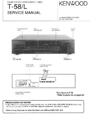 Сервисная инструкция Kenwood T-58L ― Manual-Shop.ru