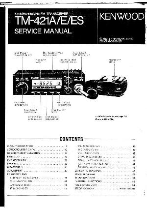 Сервисная инструкция KENWOOD TM-421A, E, ES ― Manual-Shop.ru