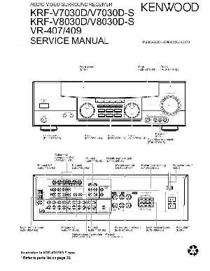 Сервисная инструкция Kenwood KRF-V7030D, KRF-V8030D, VR-407, VR-409 ― Manual-Shop.ru