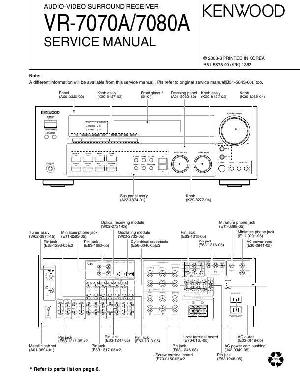 Сервисная инструкция Kenwood VR-7070A, VR-7080A ― Manual-Shop.ru