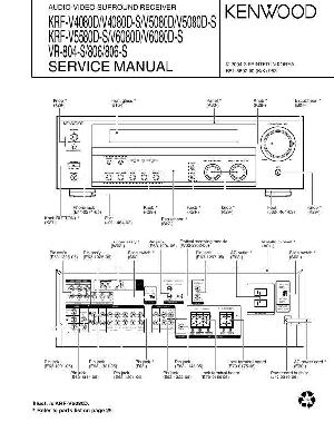 Сервисная инструкция Kenwood KRF-V4080D, KRF-V5080D, KRF-V5580D, KRF-V6080D, VR-804-S, VR-806 ― Manual-Shop.ru