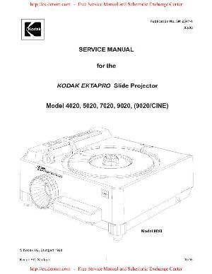 Сервисная инструкция KODAK EKTAPRO-4020, 5020, 7020, 9020 SLIDE PROJECTOR ― Manual-Shop.ru