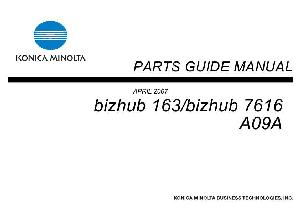 Service manual Konica-Minolta BIZHUB 163, 7616 Parts Catalog ― Manual-Shop.ru