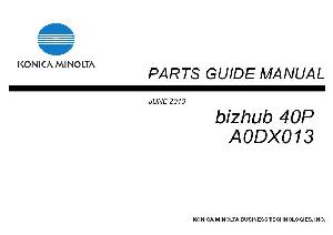 Service manual Konica-Minolta Bizhub 40P PARTS ― Manual-Shop.ru