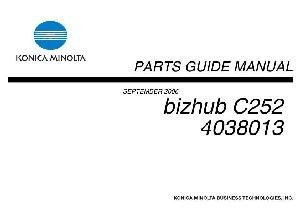 Service manual Konica-Minolta BIZHUB C252 Parts Guide Manual ― Manual-Shop.ru