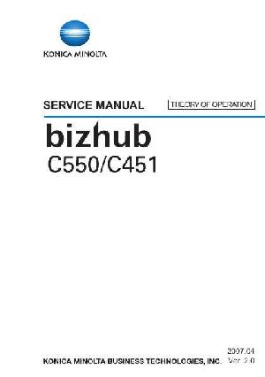 Сервисная инструкция Konica-Minolta Bizhub C451, C550 THEORY ― Manual-Shop.ru