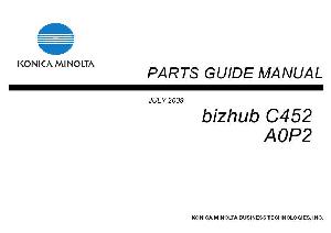 Сервисная инструкция Konica-Minolta Bizhub C452 PARTS ― Manual-Shop.ru