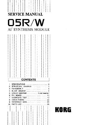 Service manual KORG 05RW ― Manual-Shop.ru