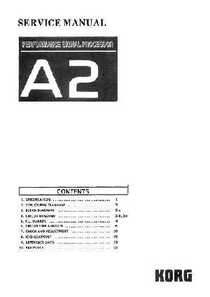 Сервисная инструкция Korg A2 ― Manual-Shop.ru