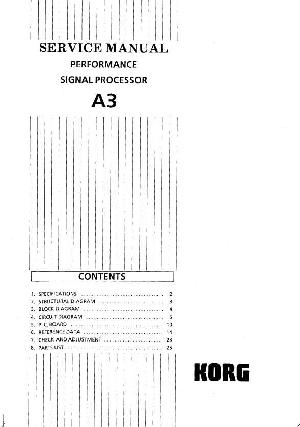 Service manual Korg A3 ― Manual-Shop.ru