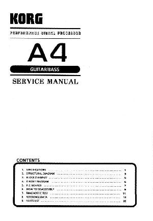Service manual Korg A4 ― Manual-Shop.ru