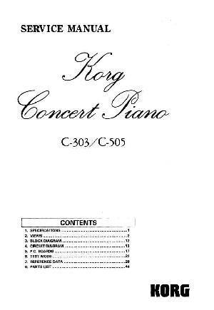 Сервисная инструкция KORG C-303, C-505 ― Manual-Shop.ru