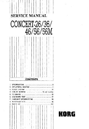 Service manual KORG CONCERT-26, 36, 46, 56, 56M ― Manual-Shop.ru