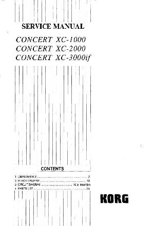 Service manual Korg CONCERT-XC1000, XC2000, XC3000IF ― Manual-Shop.ru