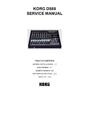 Сервисная инструкция Korg D888 ― Manual-Shop.ru