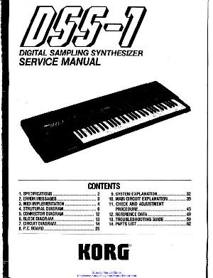 Service manual Korg DSS-1 ― Manual-Shop.ru