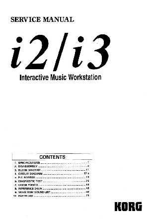 Service manual Korg I2, I3 ― Manual-Shop.ru