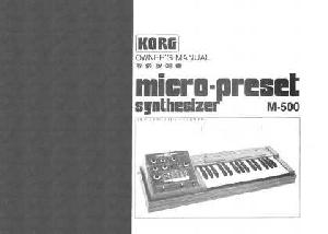 Сервисная инструкция Korg M-500 ― Manual-Shop.ru