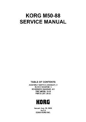 Service manual Korg M50-88 ― Manual-Shop.ru