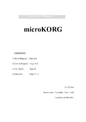 Service manual Korg MIKROKORG ― Manual-Shop.ru