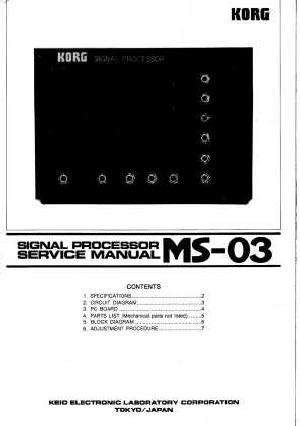 Service manual Korg MS-03 ― Manual-Shop.ru