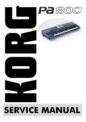 Сервисная инструкция Korg PA800 ― Manual-Shop.ru