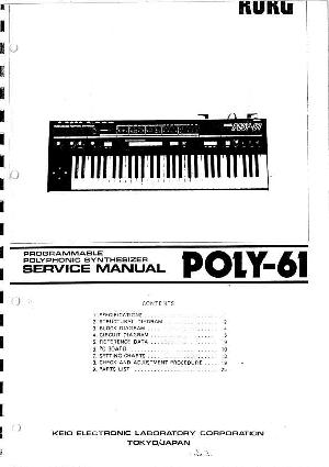 Service manual KORG POLY-61 ― Manual-Shop.ru