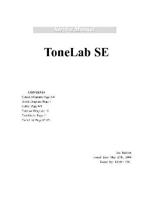 Сервисная инструкция Korg TONELAB SE, X-2550 ― Manual-Shop.ru