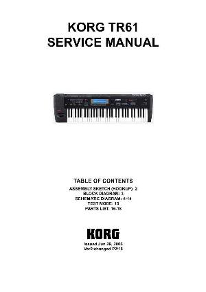Service manual Korg TR61 ― Manual-Shop.ru
