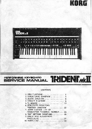 Сервисная инструкция Korg TRIDENT MKII  ― Manual-Shop.ru