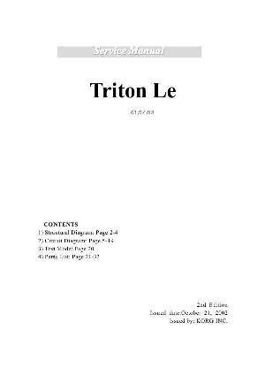 Service manual Korg TRITON-LE ― Manual-Shop.ru