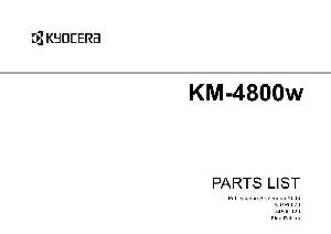 Service manual Kyocera KM-4800W, Parts catalog ― Manual-Shop.ru