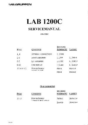 Service manual Lab.gruppen LAB1200C ― Manual-Shop.ru