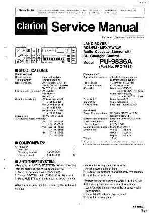 Service manual LAND-ROVER CLARION PU-9836A ― Manual-Shop.ru