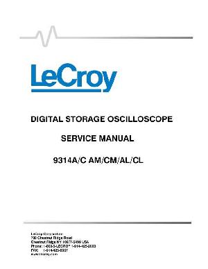 Сервисная инструкция Lecroy 9314 ― Manual-Shop.ru
