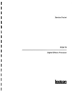 Service manual Lexicon PCM-70 ― Manual-Shop.ru