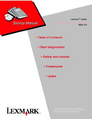 Service manual Lexmark C500N ― Manual-Shop.ru