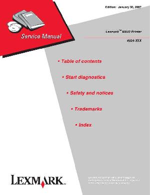 Сервисная инструкция Lexmark W840 PRINTER ― Manual-Shop.ru